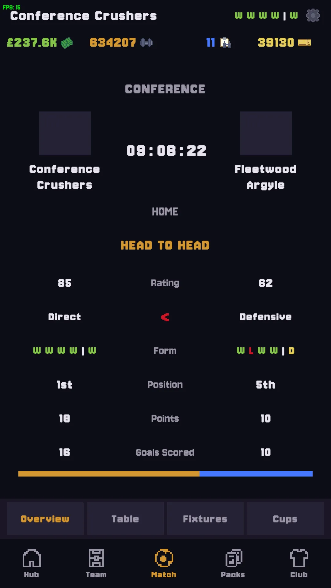 Pocket XI &mdash; match preview, head-to-head stats